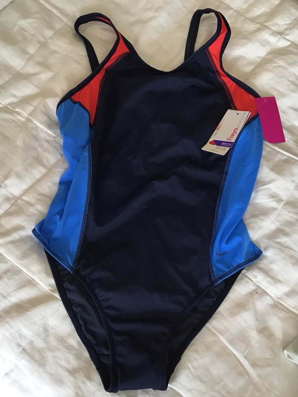Freya Navy, Bright Blue & Red One-Piece Swimsuit
